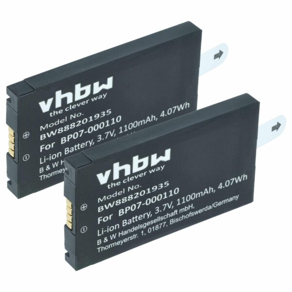 2x Bateria Compatível Datalogic 11300794, 3H21-00000370 para Scanner POS Datalogic - 1100 mAh 3.7V