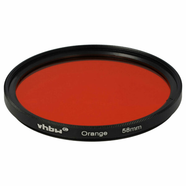 Filtro Colorido Laranja para Objectivas de Câmara com Rosca de 58 mm - vhbw