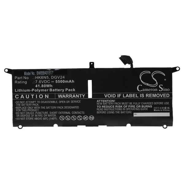 Bateria para Portátil Dell compatível com HK6N5, DGV24 - 5500 mAh 7.6 V Li-polymer vhbw