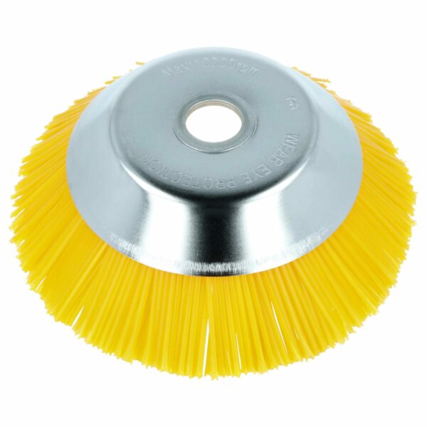 Escova de Nylon para Limpeza de Terraços vhbw - Ø 20 cm (compatível com Honda, Kawasaki, Makita, Stihl)