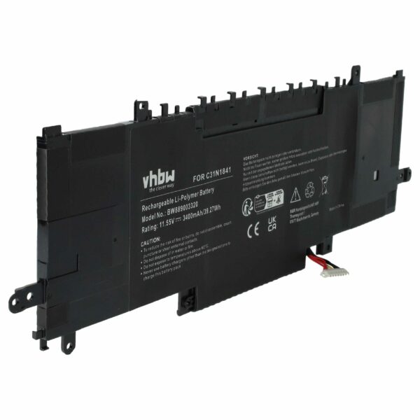 Bateria vhbw para Asus (0B200-03420200, C31N1841) - 3400 mAh 11.55 V Li-polymer