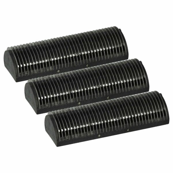 3x Bloco de Corte vhbw Compatível com Braun 5001719, 410, 383, 346, 330 - Preto/Prateado