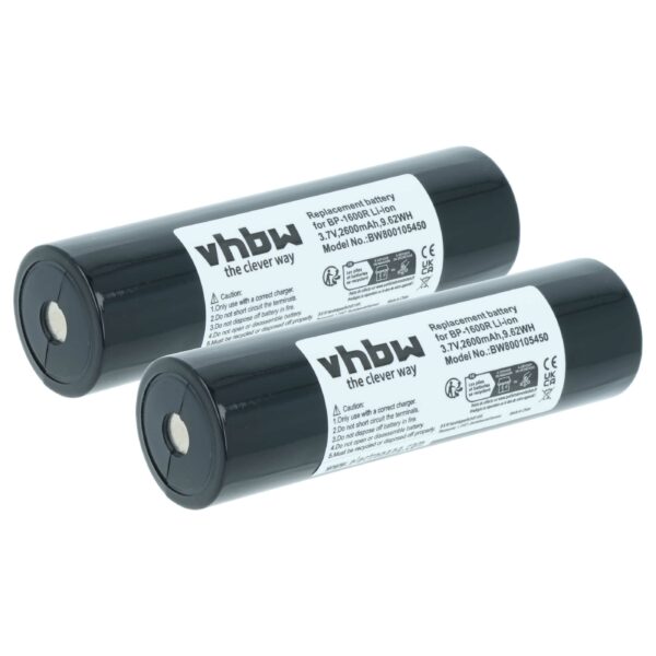 Bateria Mini Disc vhbw 2x 2600 mAh 3.7V Li-Ion - Compatível AD-MS10BT, NB-111, BP-1600R