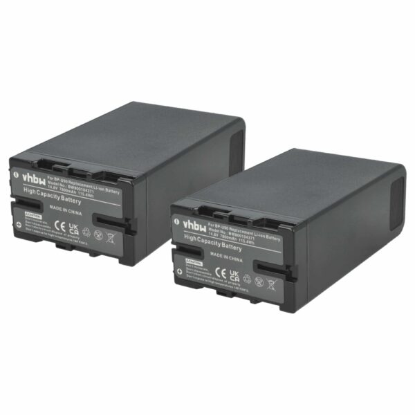 Bateria Videocâmara 2x para Sony BP-U90, BP-U60, BP-U30, BP-U95 - 7800 mAh 14.8 V Li-Ion