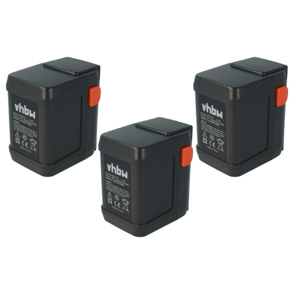 3x Baterias vhbw 4000 mAh 18 V Li-Ion para Gardena 8835, AccuCut, EasyCut