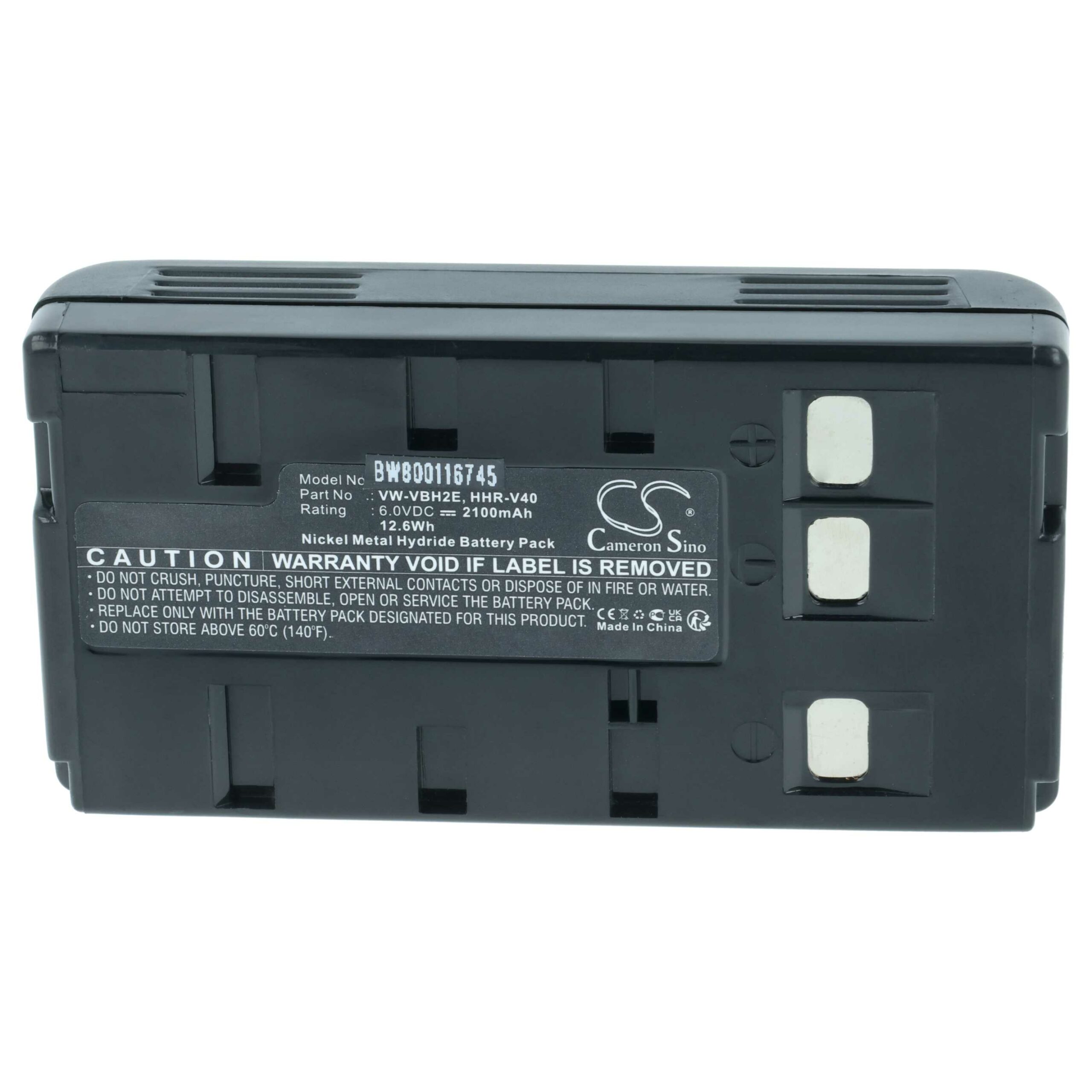 Pack de 2 Baterias vhbw para Câmara de Vídeo JVC BN-V22U, BN-V20 2000 mAh 6 V NiMH - Image 3