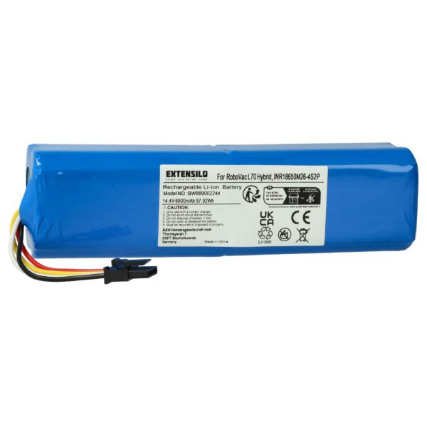 Bateria EXTENSILO para 360 S6 Pro, S9, X90, Eufy RoboVac L70 6800mAh, 14.4V