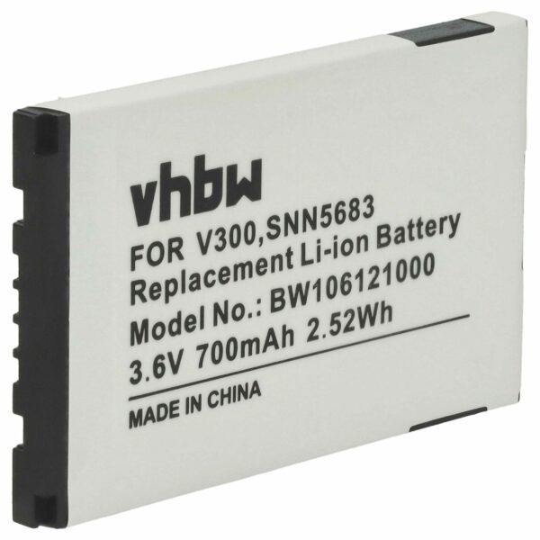 Bateria para Motorola SNN5674, SNN5654, BA600, SNN5653, SNN5222 - 700 mAh 3.7 V Li-Ion vhbw