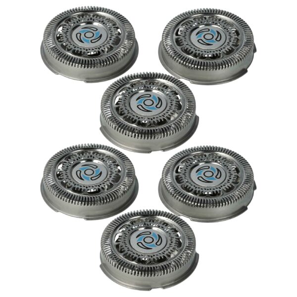 6x Cabeças de Corte para Rasoir Philips SH70/50, SH70/60, SH70, SH71, SH71/50 - vhbw