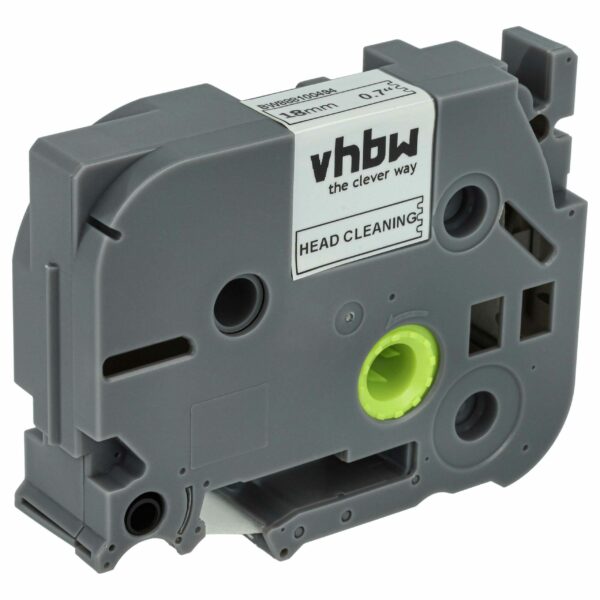 Cartucho de Fita de Limpeza da Cabeça de Impressão vhbw para Brother TZE-CL4, TZECL4 - 2,5 m x 18 mm