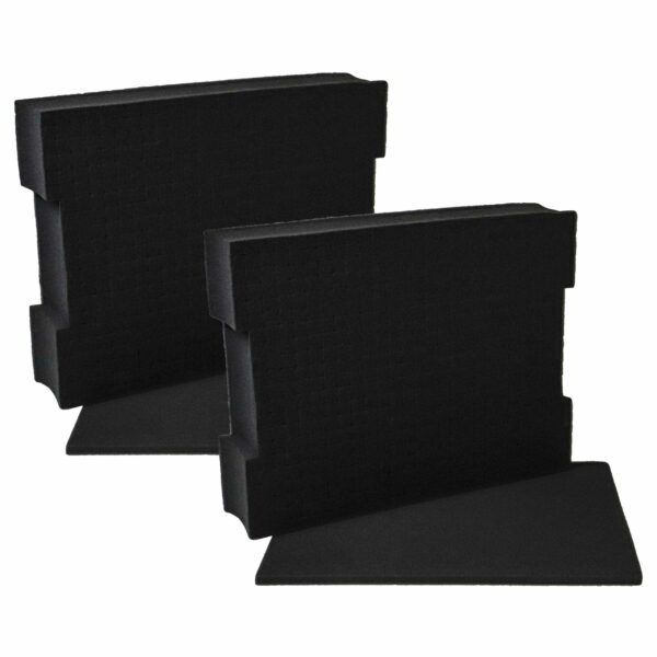 2x Inserção de Espuma com Painel Base vhbw para Caixa de Ferramentas Bosch - Compatível com 1600A001S1