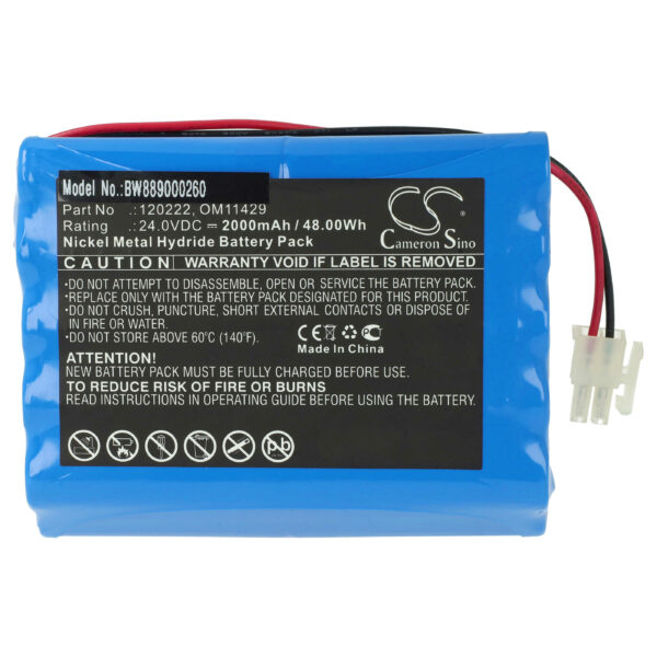 Bateria vhbw para Cardioline 3 Digital / Delta 1 / Delta 3 - 2000 mAh 24 V NiMH