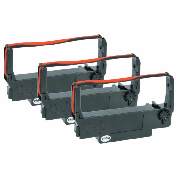Pack com 3x Fitas de Tinta Compatível Epson ERC-38 B/R, ERC-34, ERC-30 para Impressoras Hyundai e Recibos
