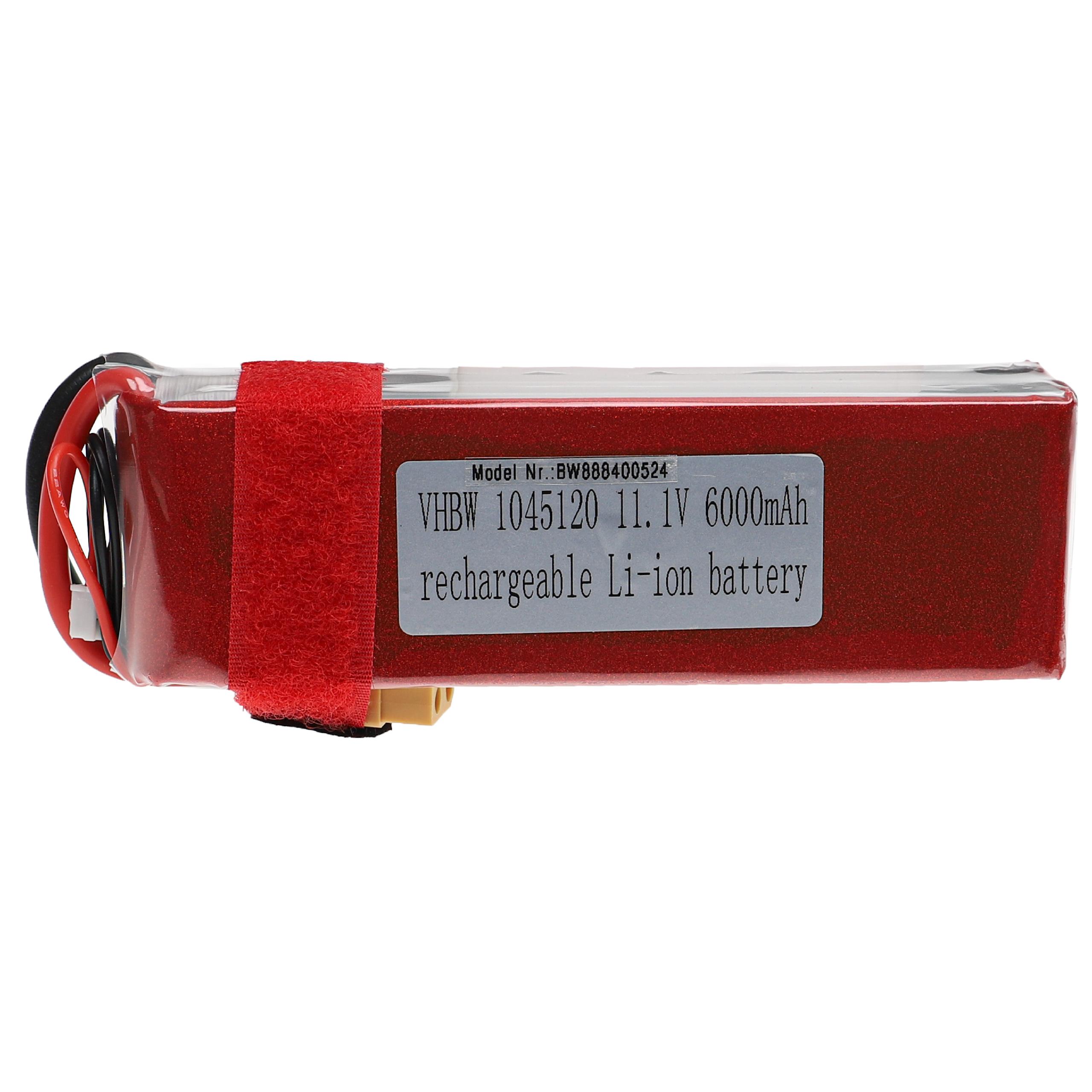 Bateria vhbw para Modelismo - 6000 mAh 11.1 V Li-polymer, XT60
