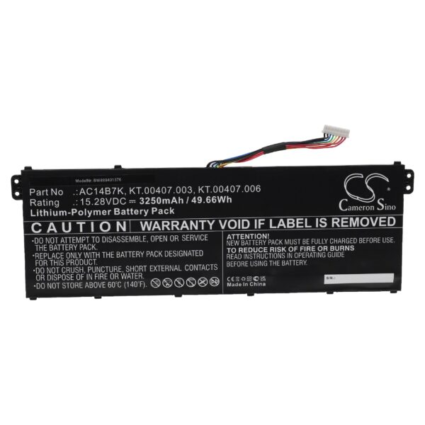Bateria para Portátil vhbw para Acer AC14B7K 3250 mAh 15.28 V