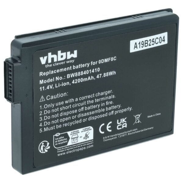 Bateria para Notebook Dell - Substitui P86G001, P85G, P85G001, 7WNW1, DMF8C, 0DMF8C - 4200 mAh 11.4 V Li-Ion vhbw