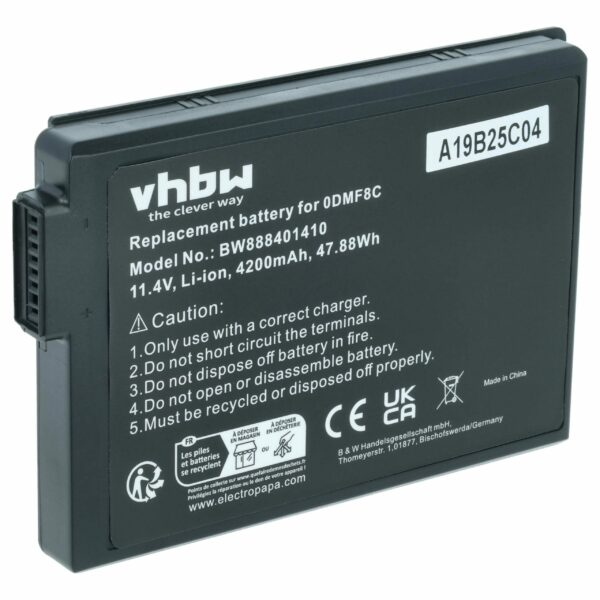 Bateria para Notebook Dell - Substitui P86G001, P85G, P85G001, 7WNW1, DMF8C, 0DMF8C - 4200 mAh 11.4 V Li-Ion vhbw