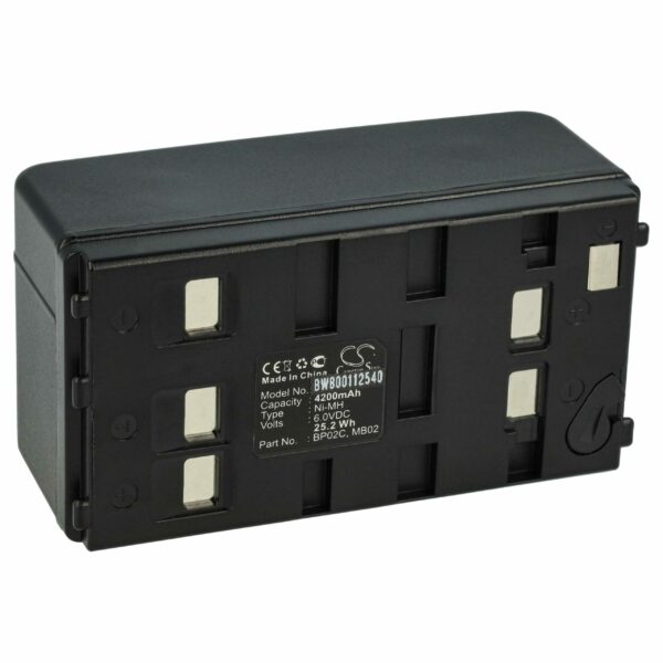 Bateria Laser compatível com Pentax BP02C, MB02 - 4200 mAh 6 V NiMH