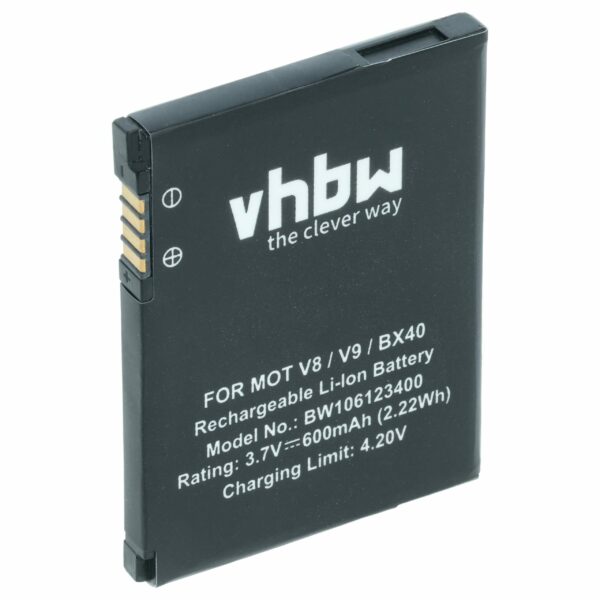 Bateria para Motorola SNN5805, SNN5805A, BX40, BX50, FNN7012AA - 600 mAh 3.7 V Li-Ion vhbw