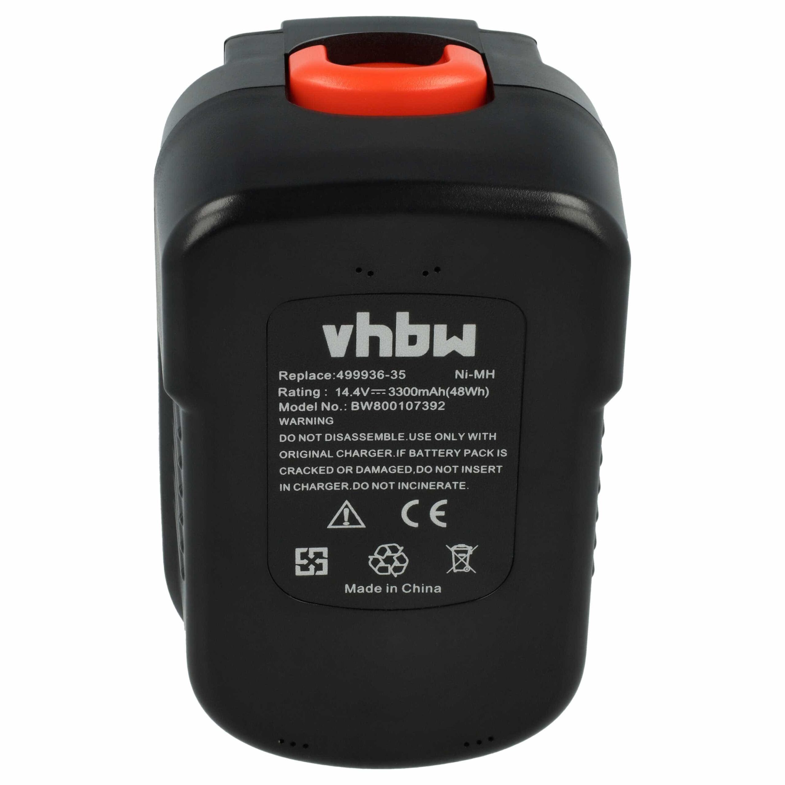 Bateria vhbw 14.4V 3300mAh NiMH para Black & Decker - Compatível com 499936-34, 499936-35, A14, A144 - Image 4