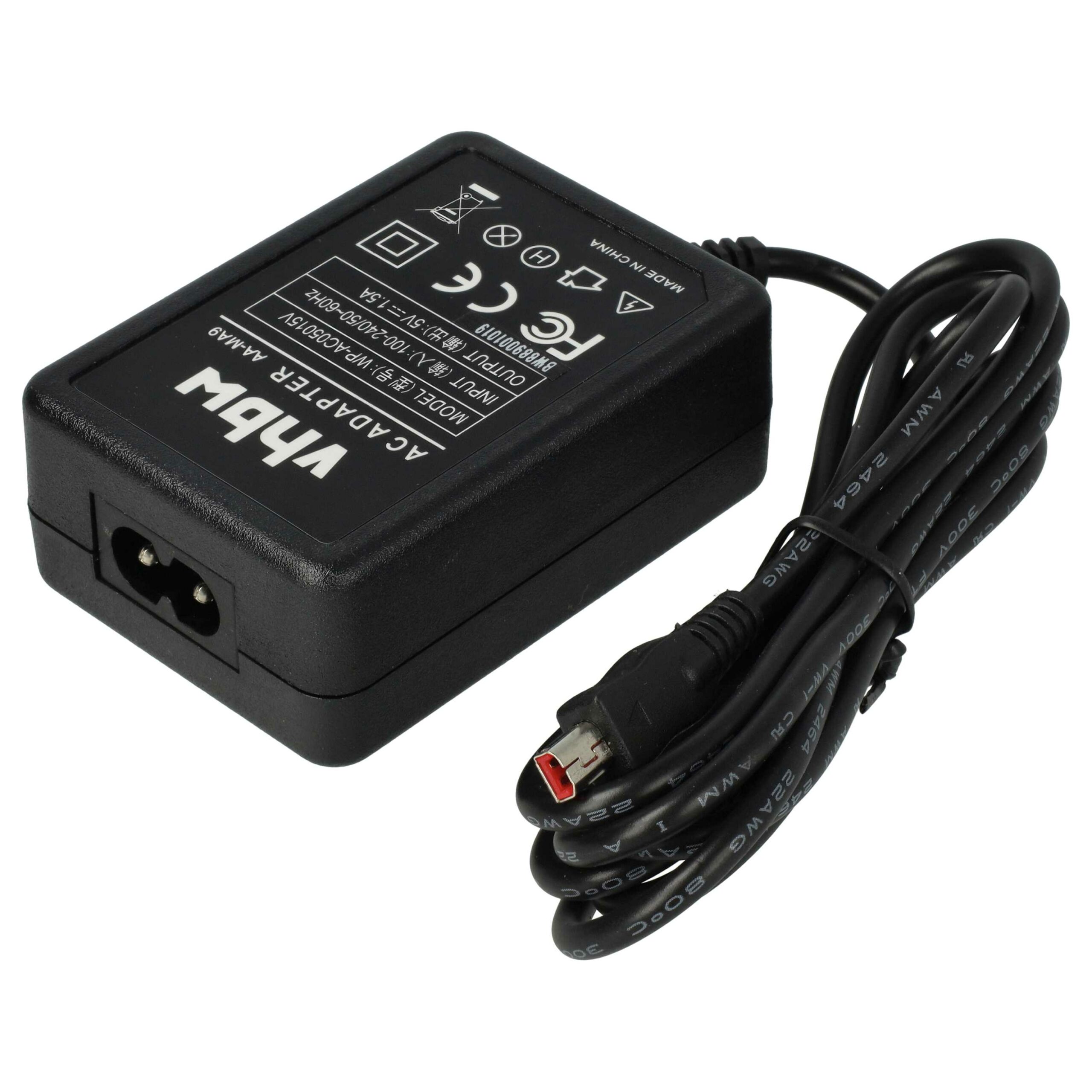 Adaptador de Alimentação vhbw Substituição AA-MA9 para Câmaras - 2 m, 5 V 1.5 A - Image 2