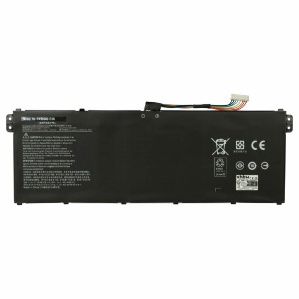 Bateria de substituição vhbw para Acer AP18C4K, AP18C8K - 4200 mAh, 11.4 V, Li-polímero
