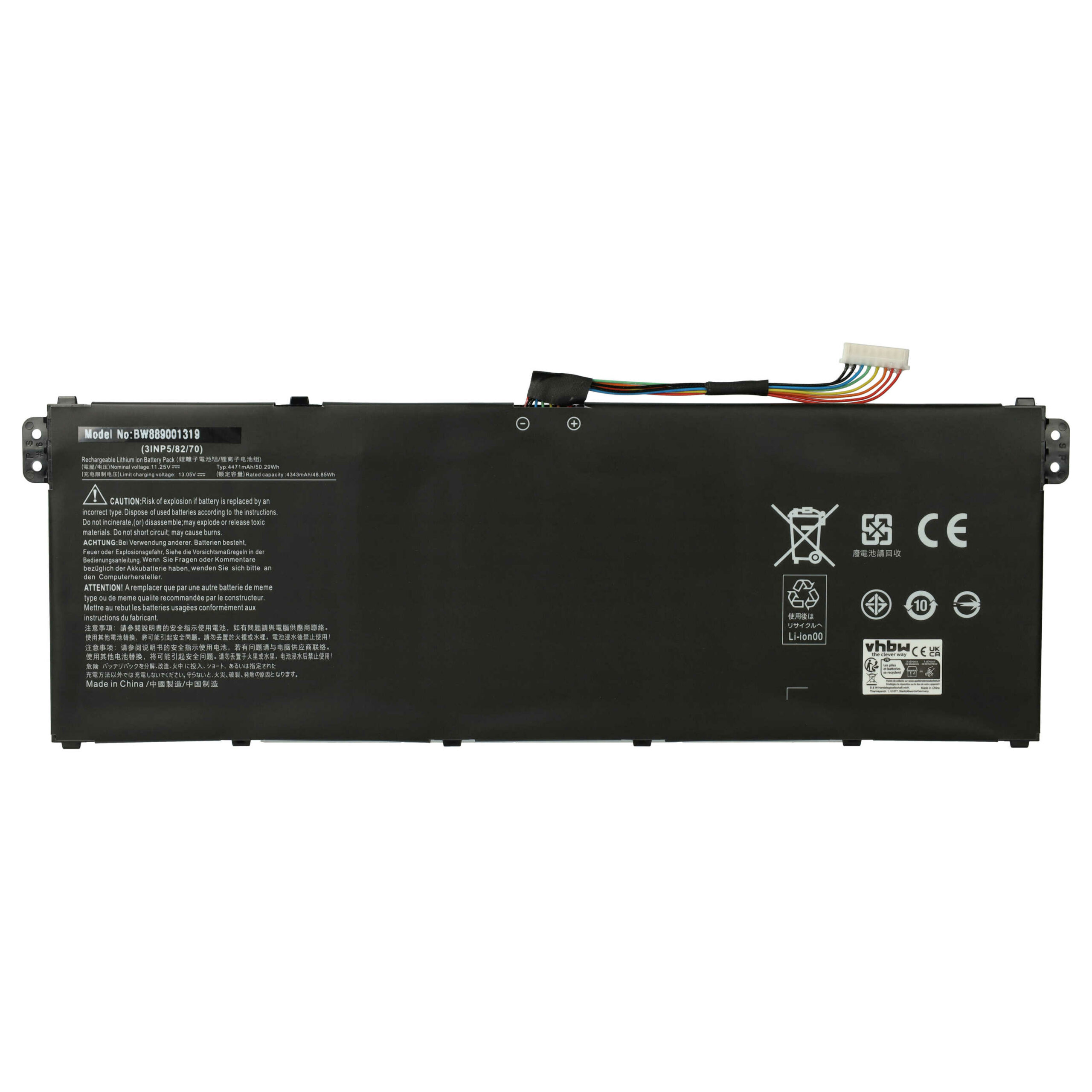 Bateria de substituição vhbw para Acer AP18C4K, AP18C8K - 4200 mAh, 11.4 V, Li-polímero