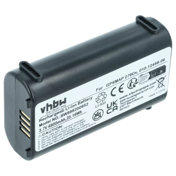 Bateria GPS Tracker vhbw compatível com Garmin 361-00092-00, 010-12456-06 - 6800 mAh 3.7 V Li-Ion