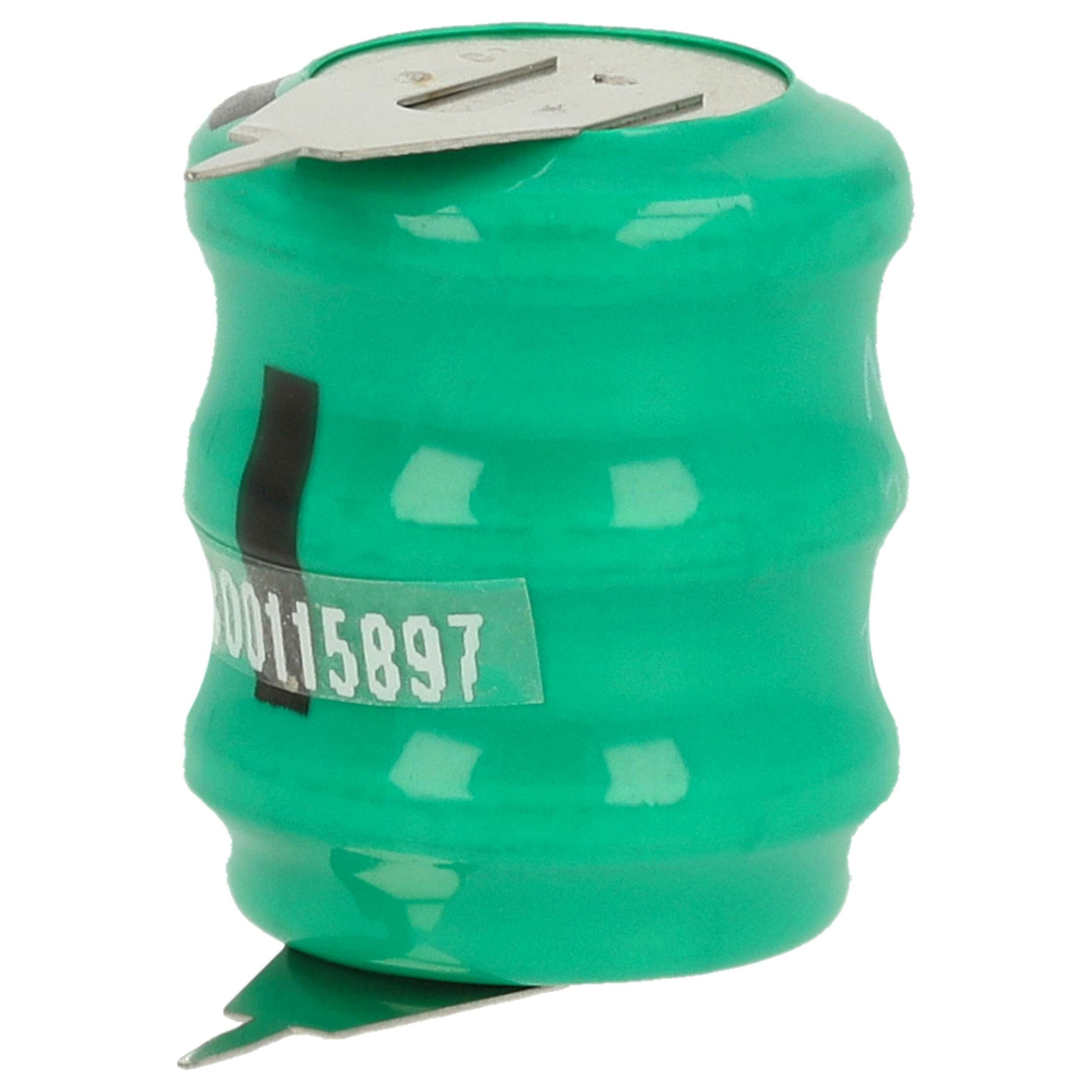 Bateria de Botão Recarregável 3/V80H 80 mAh 3.6V NiMH - 10 unidades vhbw com 2 Pinos - Image 2
