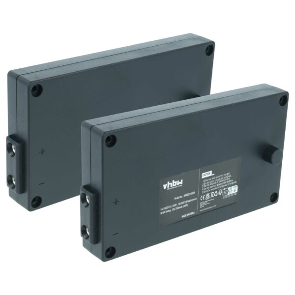 2x Bateria de Substituição vhbw para Comando Gross Funk RGRO1215, 738010957, GF001, 100-000-134 - 2000 mAh