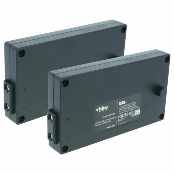 2x Bateria de Substituição vhbw para Comando Gross Funk RGRO1215, 738010957, GF001, 100-000-134 - 2000 mAh