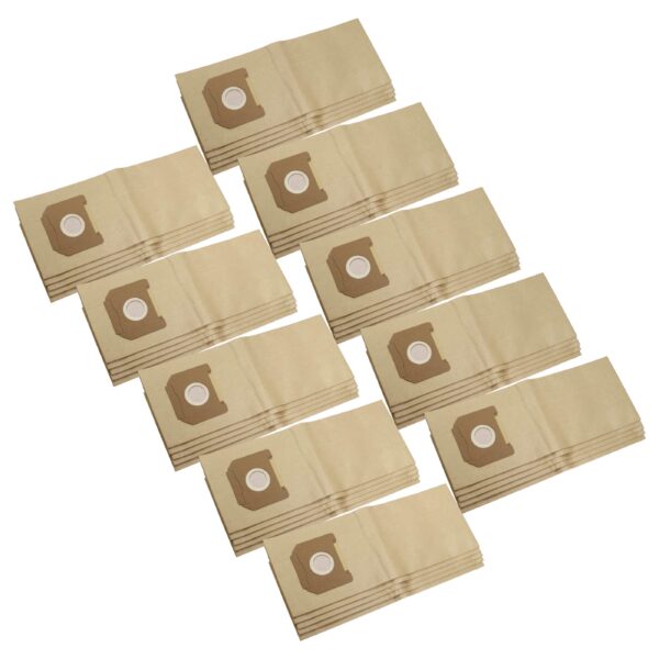 50x Sacos para Aspirador vhbw para Kärcher NT 25/1, NT 35/1 - Papel