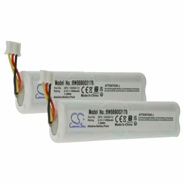 Bateria de Substituição vhbw para Telenot BP3 - 1200 mAh 6V Alcalina (2 unidades)