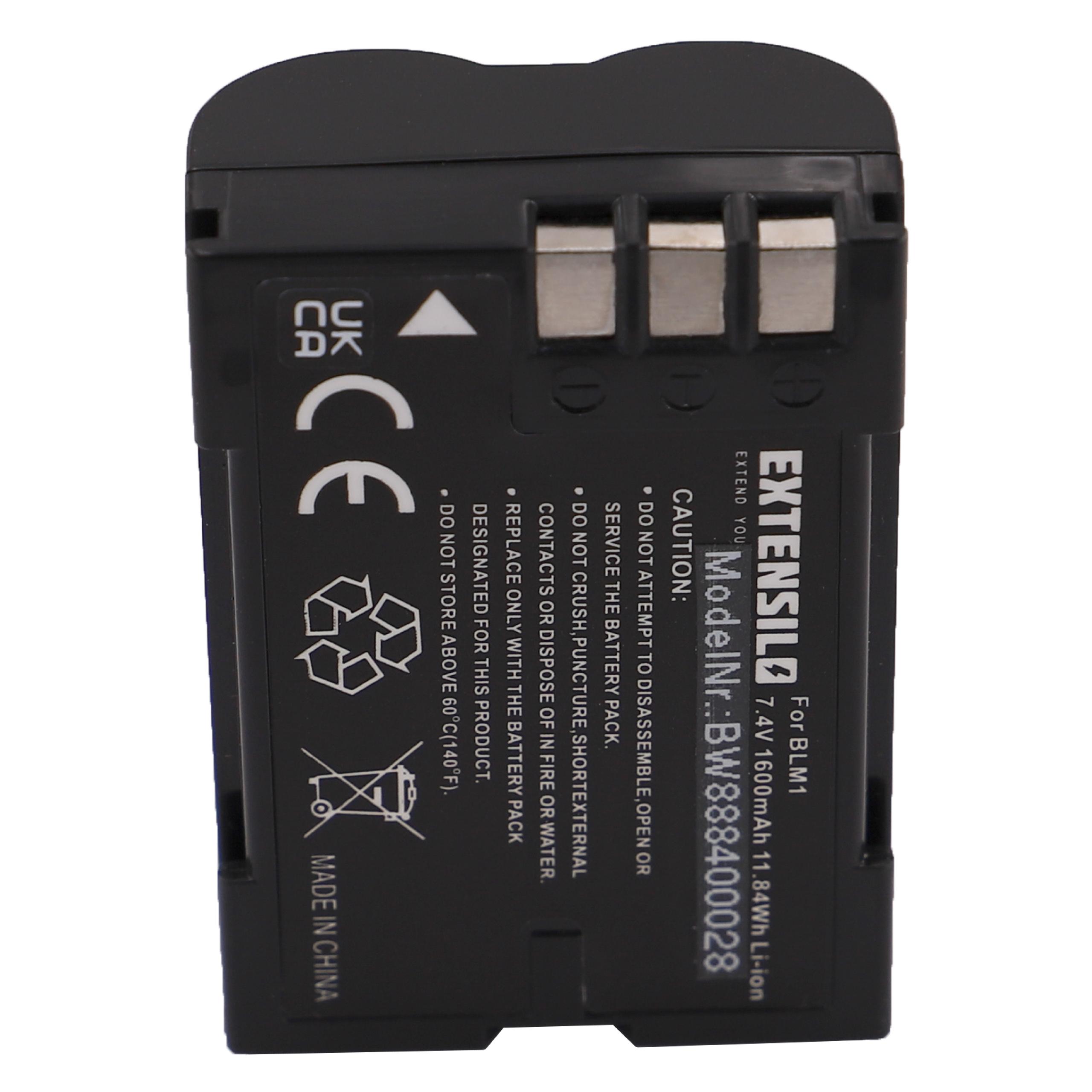 Bateria EXTENSILO para Olympus PS-BLM1 - 1600mAh, 7.4V, Li-Ion - Image 4