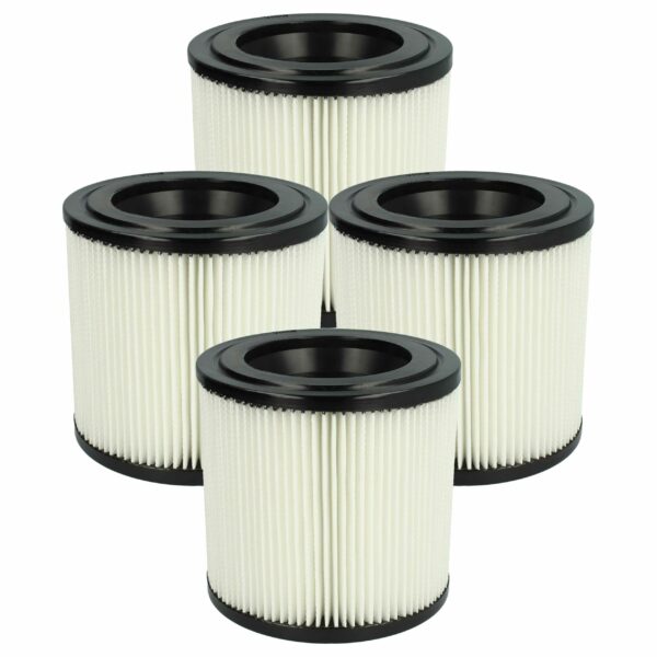 4x Filtro de Cartucho Substituto Kärcher 2.889-219.0 para Aspiradores Kärcher, Preto/Branco
