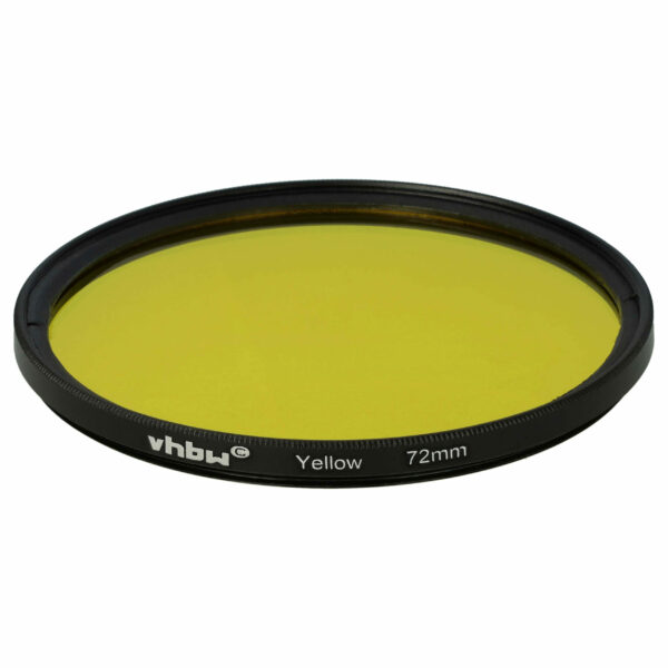 Filtro Amarelo vhbw para Objetivas de Câmara com Rosca de 72 mm