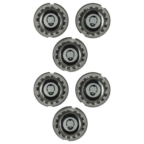 6x Cabeças de Corte vhbw para Philips HQ8/53, HQ8/5 - Compatível com Barbeadores Elétricos