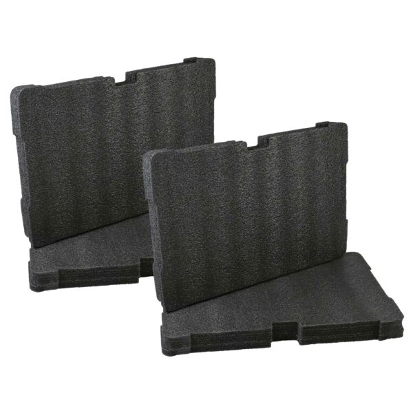 2x Inserts de Espuma vhbw para Caixa de Ferramentas Milwaukee 4932471428