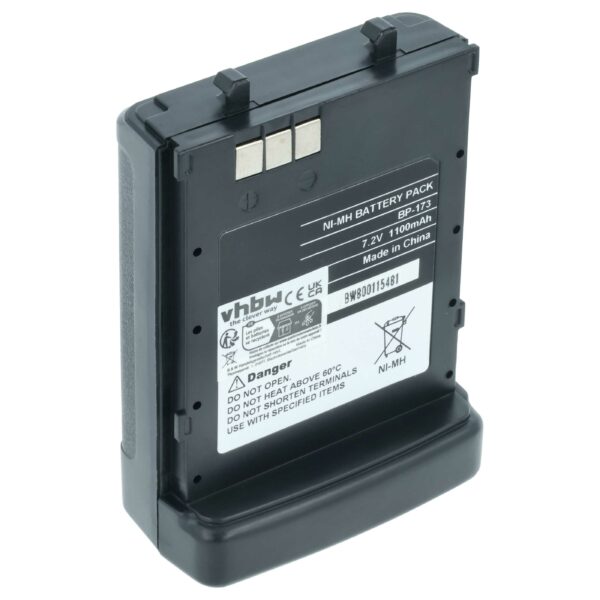 Bateria vhbw para Rádio Icom BP-173, BP-180 - 1100 mAh 7.2 V NiMH