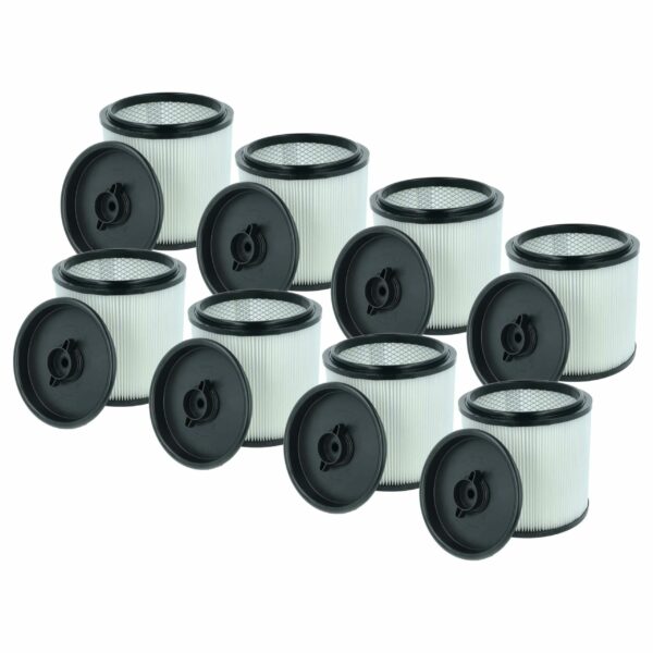 8x Filtro Cartucho Substituição para Aspirador Einhell 2351126, Preto / Branco