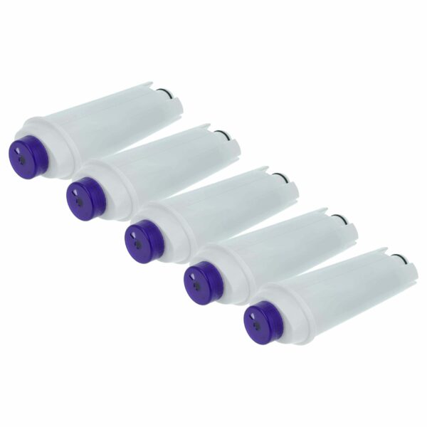 Pacote de 5 Filtros de Água vhbw para Máquinas de Café DeLonghi - Branco