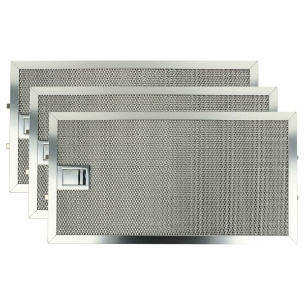 3x Filtro de Graxa de Metal de Longa Duração vhbw para Miele 8258211