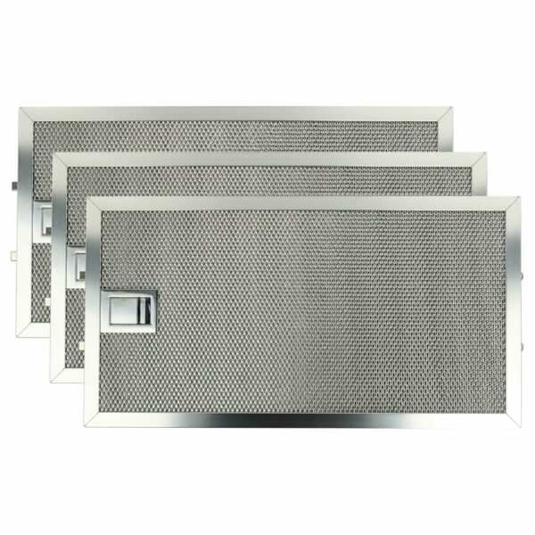 3x Filtro de Graxa de Metal de Longa Duração vhbw para Miele 8258211