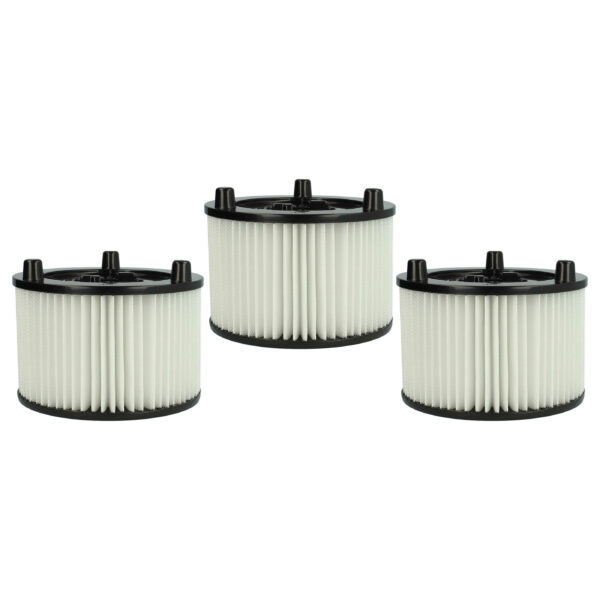 3x Filtro de Cartucho vhbw para Aspirador Bosch AdvancedVac 20, UniversalVac 15 - Lavável, F7