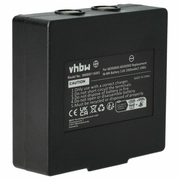 Bateria vhbw de Substituição para Abitron KH68300990, EX2-22 Comando Remoto Industrial - 2000 mAh