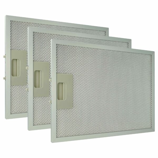 Pack 3x Filtro de Gordura em Metal de Longa Duração vhbw compatível Klarstein 10032230, 10031995