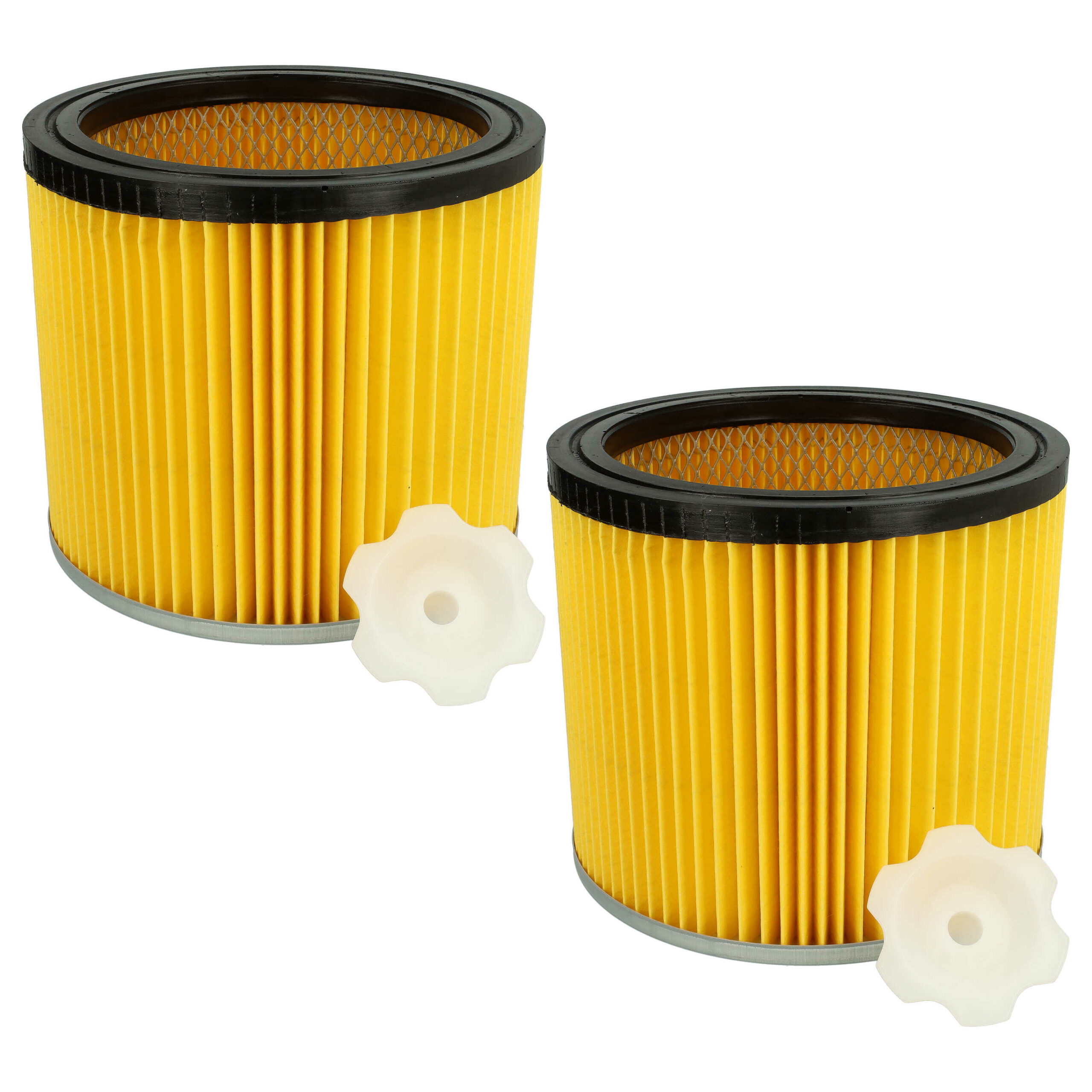2x Filtro Cartucho Substituição Bosch 2607432001 para Aspiradores Bosch, Preto/Prateado/Amarelo