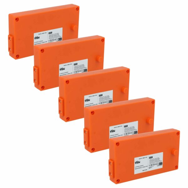 Pack de 5 Baterias Recarregáveis vhbw para Comando Gross Funk FUA50, BC-GF500, FUA15 - 2000 mAh