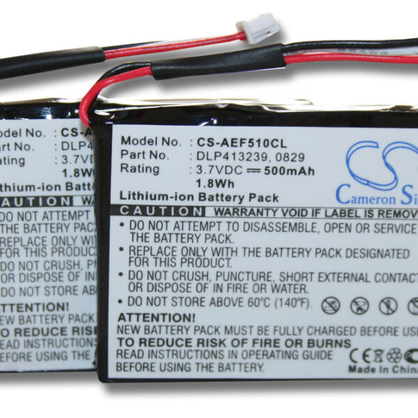 2x Bateria vhbw para telefone fixo AEG DLP413239, 0829 - 500 mAh 3.7 V Li-Ion