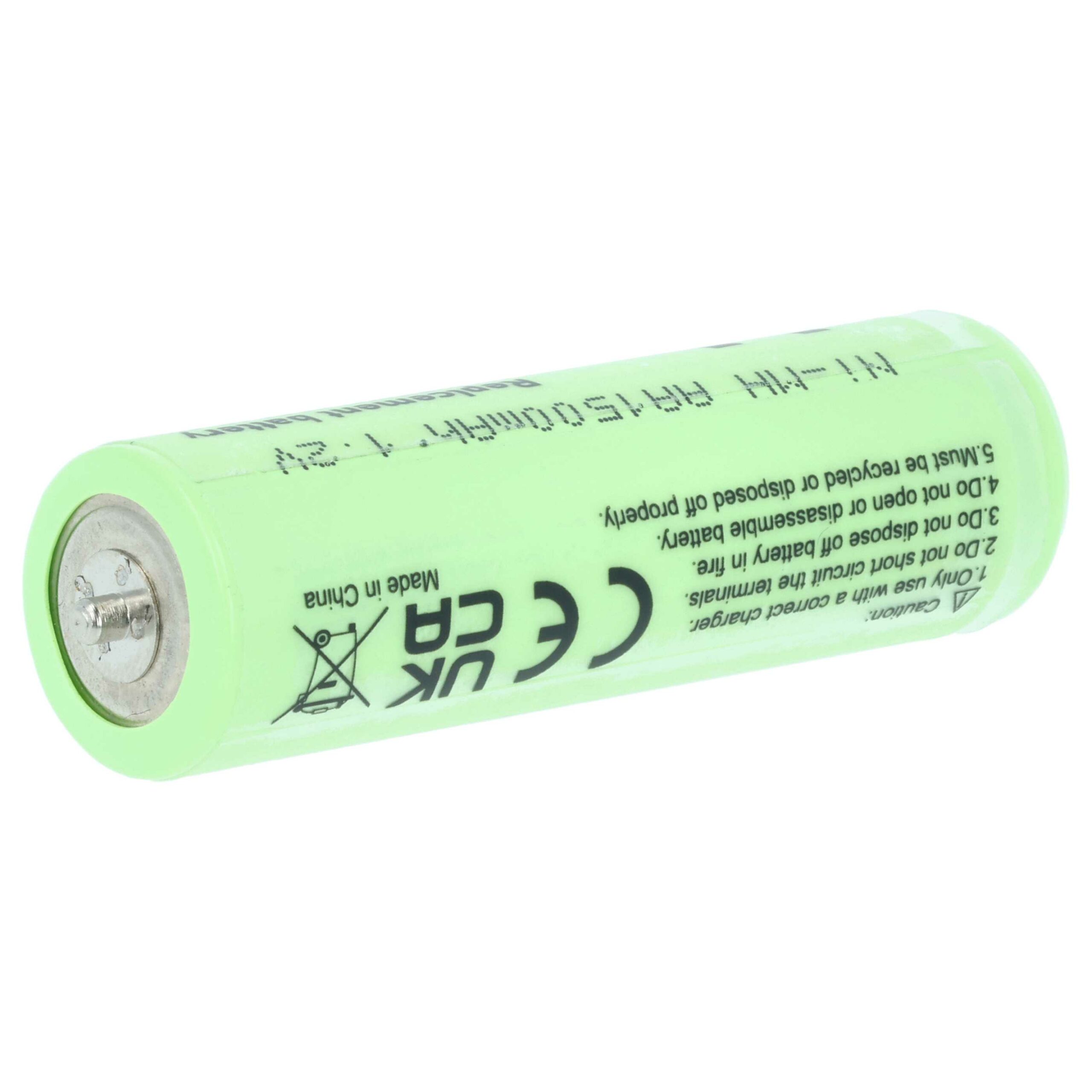 Bateria vhbw para Raspadeira Elétrica Panasonic WER213L2504, WER2061L2508 - 1200 mAh 1.2 V NiMH (Pack 2x) - Image 2